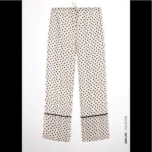 Zara piped polka dot pants